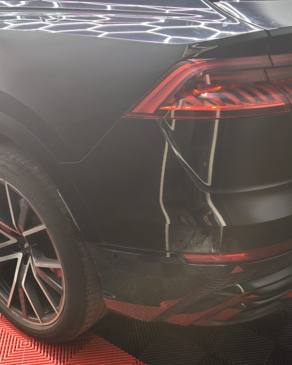 Deep gloss on a finished rear quarter panel