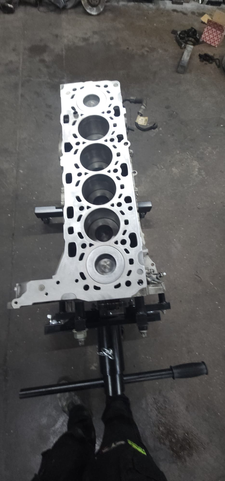 Engine stripped down for reconditioning